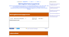 Desktop Screenshot of beitragsbemessungsgrenzen.info