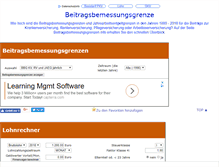 Tablet Screenshot of beitragsbemessungsgrenzen.info